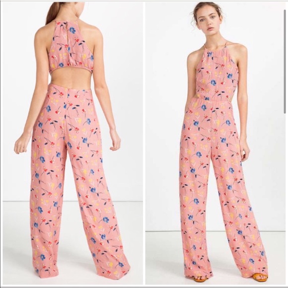 Zara Pants - Zara Back Cut Out Halter Jumpsuit